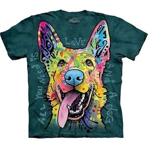 The Mountain “Love Shepherd” Dean Russo Dog Tie-Dye Men’s T-Shirt Size Medium